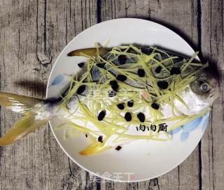 传统粤菜之清蒸金鲳鱼#肉肉厨的做法步骤：5
