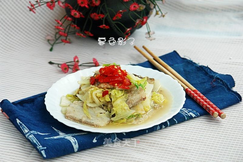 白菜炖海鱼的做法