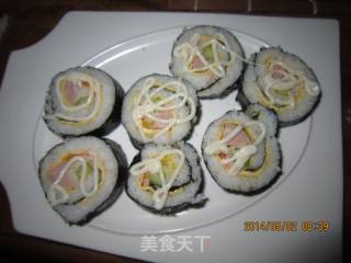 鲣鱼肉松寿司的做法步骤：17
