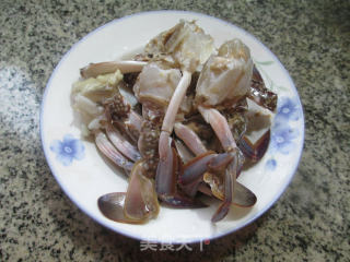 毛豆炒螃蟹的做法步骤：3