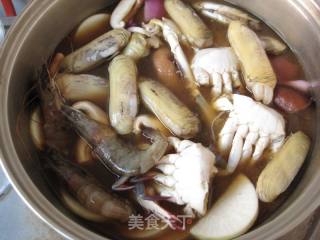 超级豪华一碗汤—韩国海鲜豆酱汤的做法步骤：5