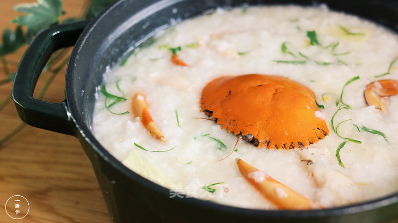 一厨作珐琅锅之煮出会“开花”的螃蟹粥的做法