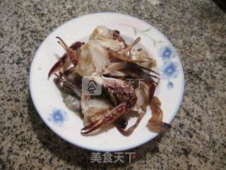 毛豆螃蟹花菜羹 的做法步骤：2