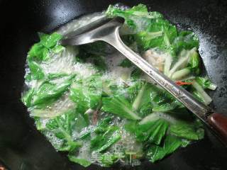 螃蟹小白菜汤 的做法步骤：5