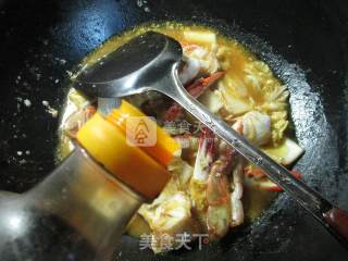 咖喱白菜螃蟹 的做法步骤：7