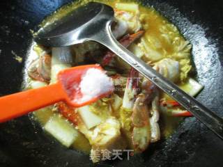 咖喱白菜螃蟹 的做法步骤：8