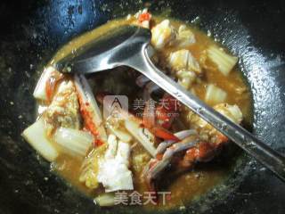 咖喱白菜螃蟹 的做法步骤：9