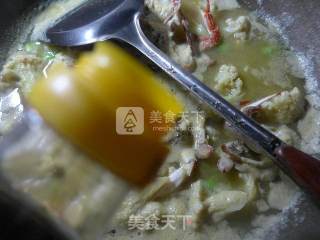 毛豆花菜螃蟹汤的做法步骤：8