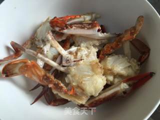椰香咖喱蟹的做法步骤：4