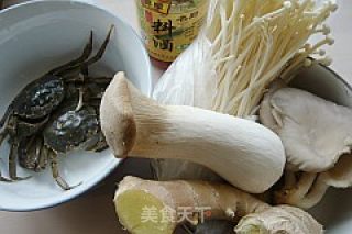 原汁原味——菌菇蟹汤的做法步骤：1