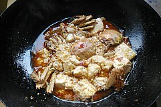 螃蟹辣豆腐的做法步骤：10