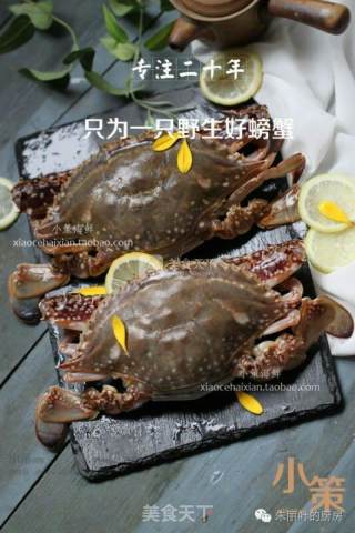 东海野生梭子蟹，螃蟹炒年糕的做法步骤：1