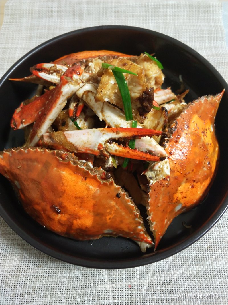 姜葱炒海蟹的做法