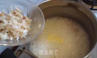 蟹粉丝瓜粥的做法步骤：7