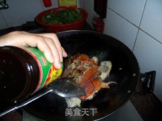 姜葱炒肉蟹的做法步骤：9
