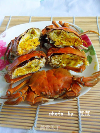 【美味】 清蒸大闸蟹的做法步骤：9