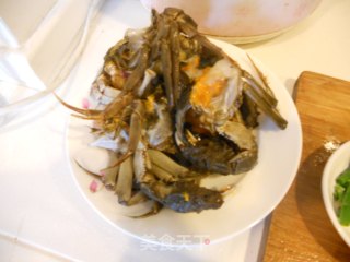 螃蟹炒年糕的做法步骤：3