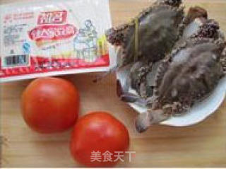 蕃茄梭子蟹豆腐煲的做法步骤：1