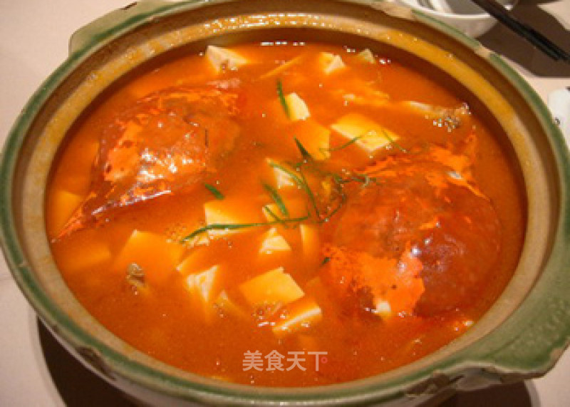 梭子蟹番茄豆腐煲的做法