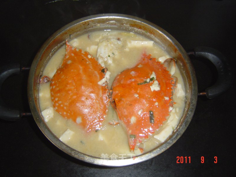 豆腐蟹煲的做法