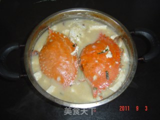豆腐蟹煲的做法步骤：6