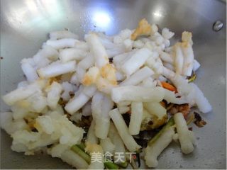 膏蟹炒韩国年糕的做法步骤：8