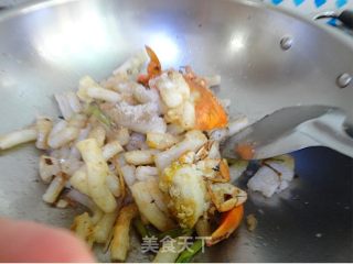 膏蟹炒韩国年糕的做法步骤：9
