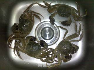 螃蟹宴——毛蟹饭的做法步骤：1