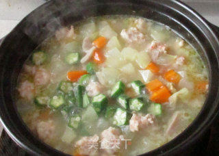 【河南】蔬菜汤汆虾肉丸的做法步骤：10