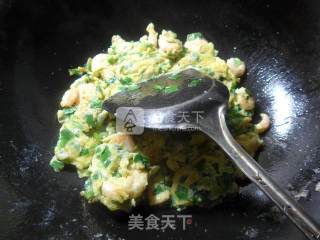 韭菜虾肉炒鸡蛋的做法步骤：6