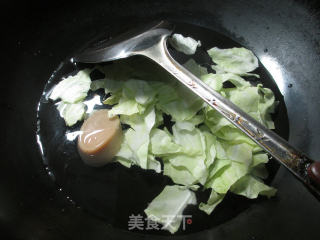 虾肉圆白菜泡饭的做法步骤：3