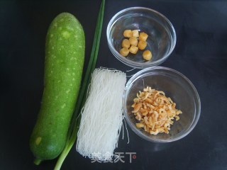 节瓜瑶柱虾米粉丝煲的做法步骤：1