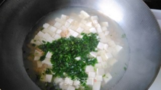 #春食野菜香#荠菜虾米豆腐羹的做法步骤：8