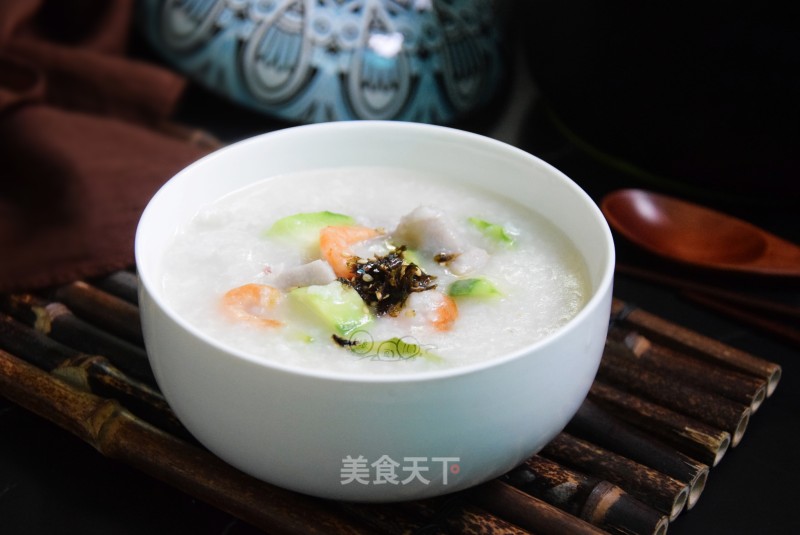 丝瓜香芋虾米粥的做法