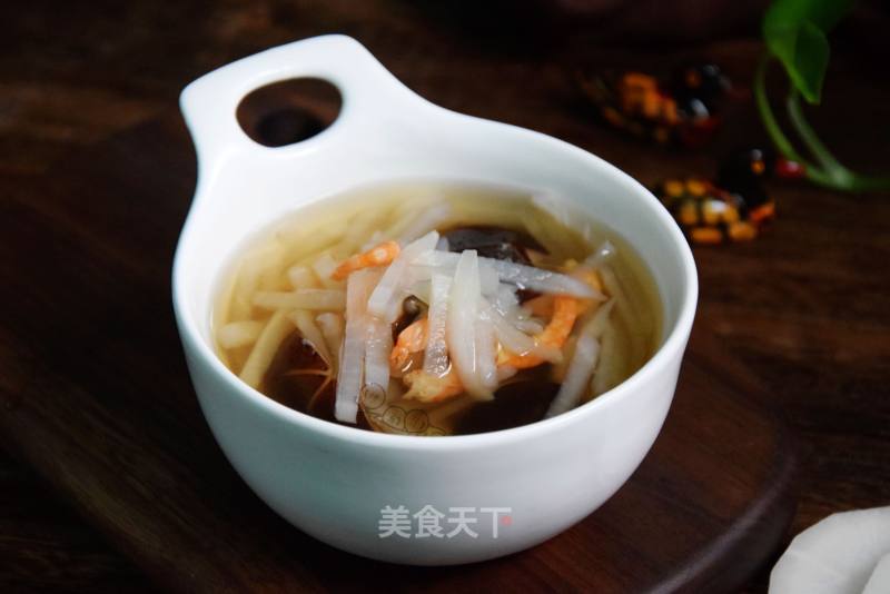 白萝卜香菇滚虾米的做法