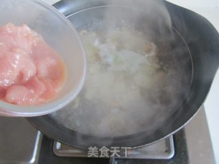 豆腐豆苗肉片汤的做法步骤：7
