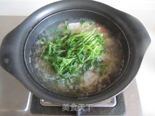 豆腐豆苗肉片汤的做法步骤：9