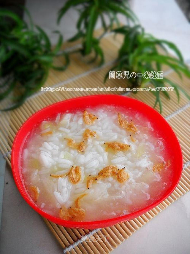 虾米卷心菜粥的做法