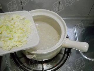 虾米卷心菜粥的做法步骤：4