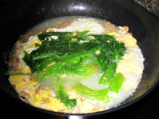 虾米菠菜鸡蛋汤的做法步骤：10