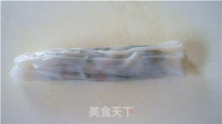 香煎韭菜虾米肠的做法步骤：5
