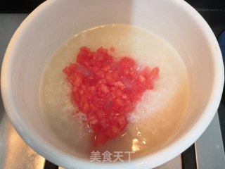 西红柿丝瓜补钙粥的做法步骤：18