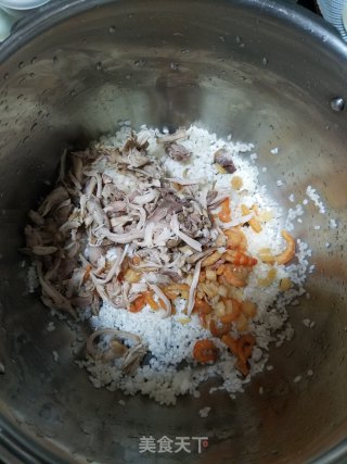 瑶柱虾米肉丝粥的做法步骤：4