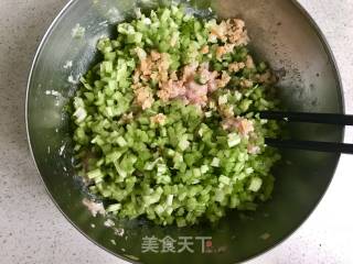 芹菜虾米肉馅煎饺的做法步骤：3