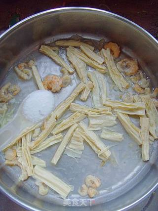 腐竹海米烧芥蓝的做法步骤：8