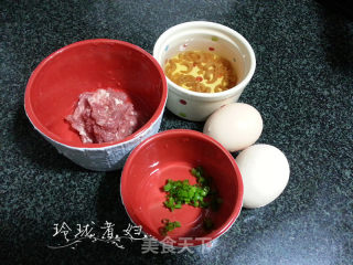 肉末虾米蒸蛋的做法步骤：1