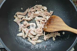 虾米肉丝炒荞菜的做法步骤：2