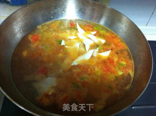 酸辣开胃面片汤的做法步骤：5