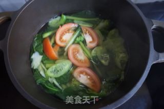 秋葵发菜豆腐煲的做法步骤：3