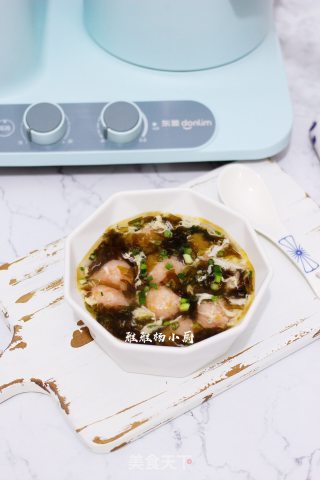 虾滑紫菜芙蓉汤的做法步骤：15
